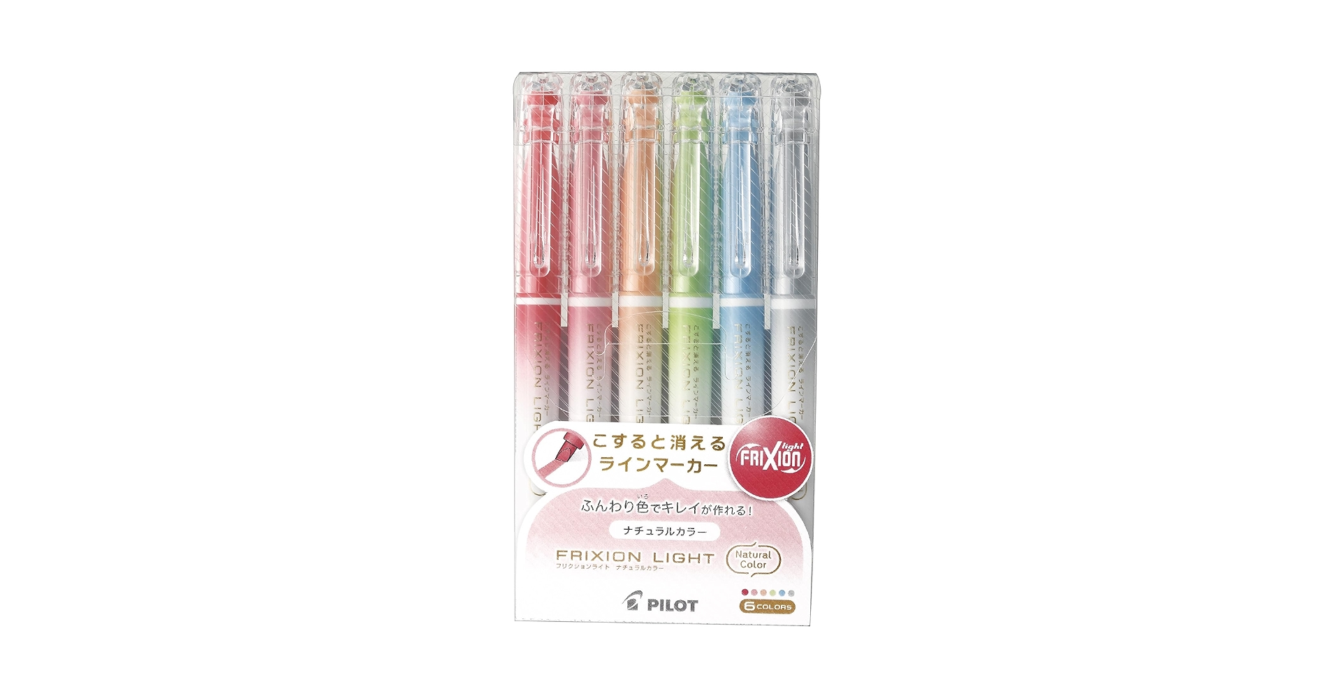 PILOT FRIXION LIGHT 6色セット Amazon.com : Pilot Frixion Light, 6 Natural Color Set (SFL